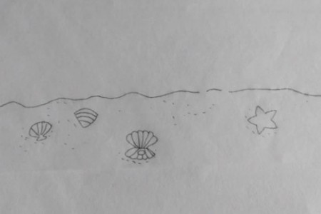 夏天美丽的海边简单画法